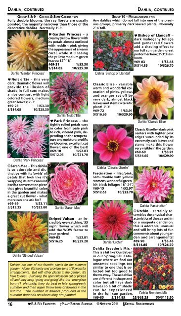 2008 Summer Flowering Bulbs Catalogue - Brent and Becky's Bulbs!