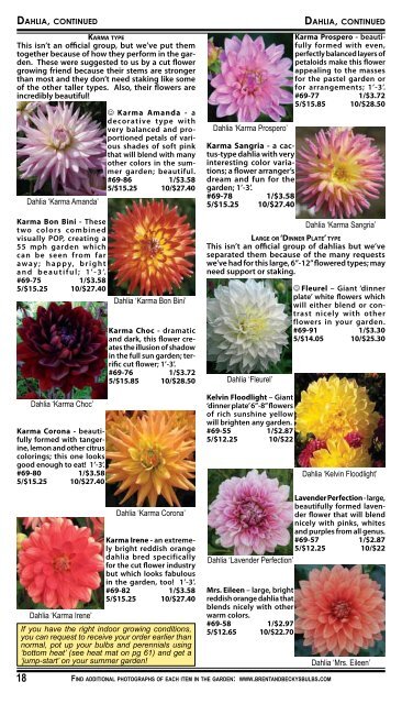 2008 Summer Flowering Bulbs Catalogue - Brent and Becky's Bulbs!
