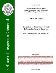Evaluation of Department of State Information Security Program ...