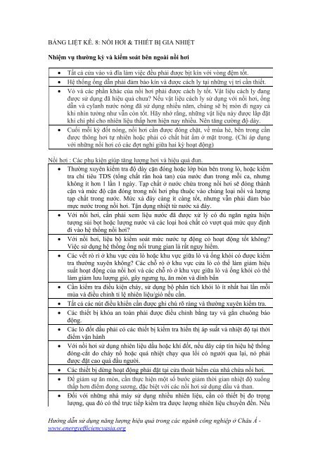 Option checklist 8 – Boilers and thermic fluid heaters - Energy ...