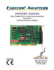 fastcom: 232/4-isa - Commtech-fastcom.com