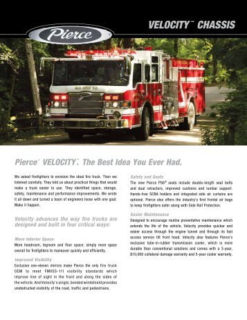 VELOCITY â¢ CHASSIS - Pierce Manufacturing