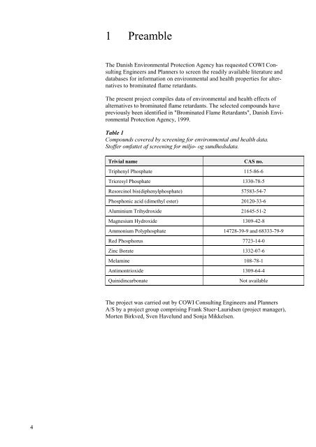 Alternatives for Brominated Flame Retardants - MiljÃ¸styrelsen