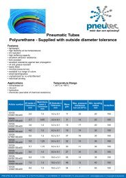 Pneumatic Tubes Polyurethane - Supplied with outside ... - Pneutec