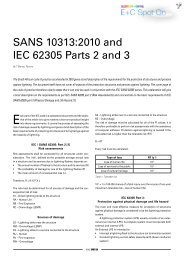 SANS 10313:2010 and IEC 62305 Parts 2 and 3 - E+C Spot On