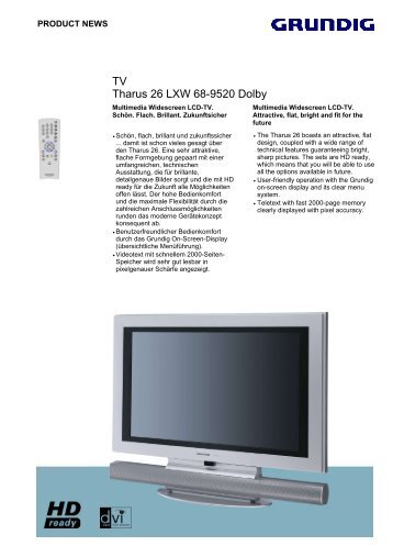 TV Tharus 26 LXW 68-9520 Dolby