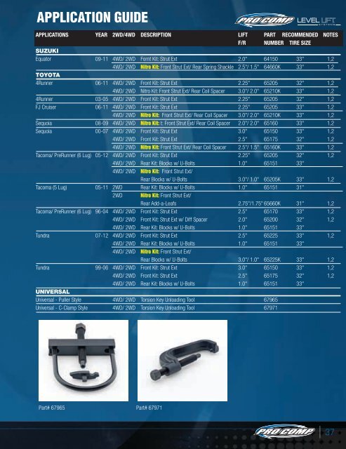 Level Lift Product Catalog - Pro Comp USA