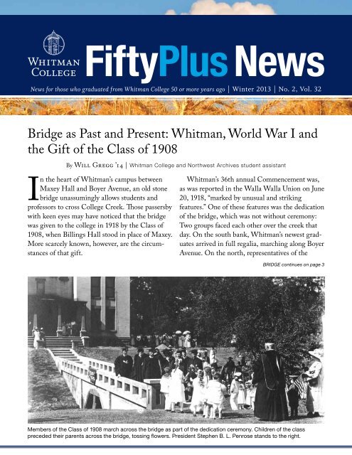 Fifty Plus News - Whitman College