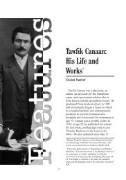 Tawfik Canaan: His Life and Works* - Jerusalem Quarterly