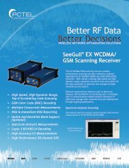 Better RF Data Better Decisions - PCTEL RF Solutions