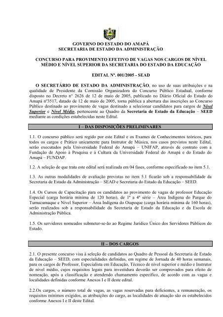 Concurso UNIFAP - Universidade Federal do Amapá: cursos, edital e