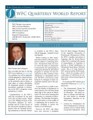 WFC Quarterly World Report - The World Federation of Chiropractic