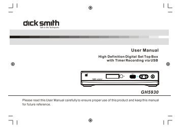 GH5930 (DH2839) English Usermanual - Dick Smith