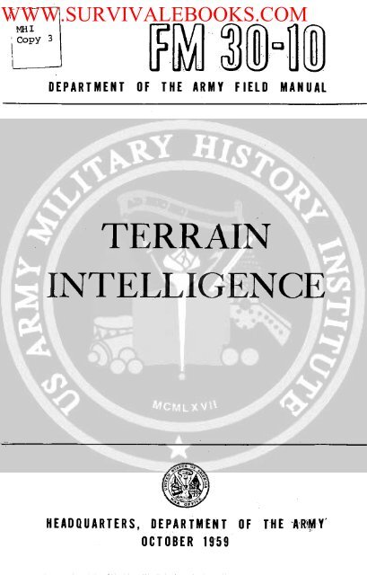 1959 US Army Vietnam War Terrain Intelligence ... - Survival Books