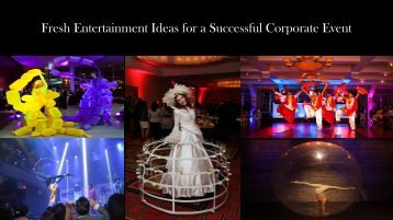 Fresh Entertainment Ideas for a Successful Corporate Event