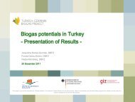 Biogas potentials in Turkey - Presentation of Results -