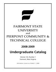 Undergraduate Catalog - Fairmont State University