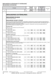 MENUISERIES EXTÃRIEURES - Annuel des Prix