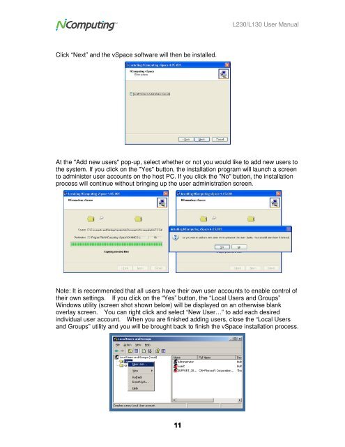 L230 and L130 Access Devices with vSpaceTM User Guide