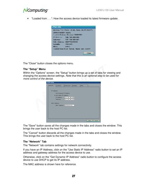 L230 and L130 Access Devices with vSpaceTM User Guide