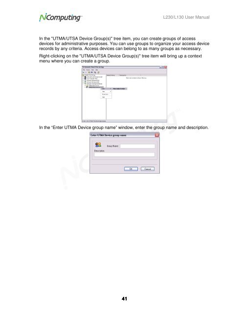 L230 and L130 Access Devices with vSpaceTM User Guide