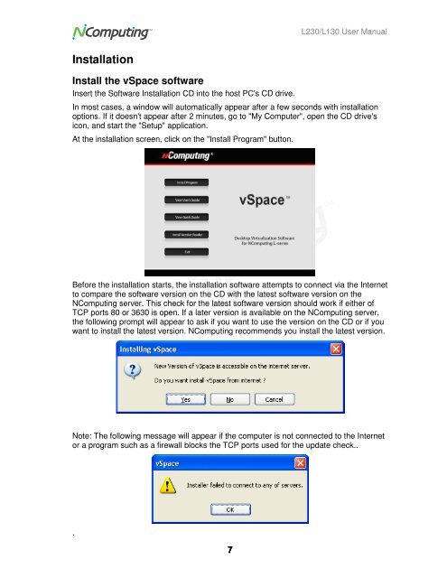 L230 and L130 Access Devices with vSpaceTM User Guide