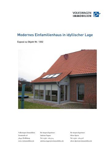 Modernes Einfamilienhaus in idyllischer Lage - VW Immobilien