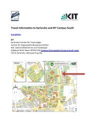 Travel information to Karlsruhe and KIT Campus South Location