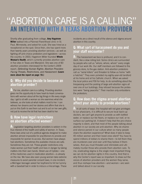 CRR Annual Report 2009 - Center for Reproductive Rights