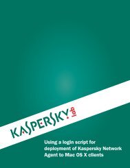 Login Script Deployment for MAC OSX - Kaspersky Lab