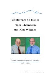 Conference to Honor Tom Thompson and Ken Wiggins - WWU ...