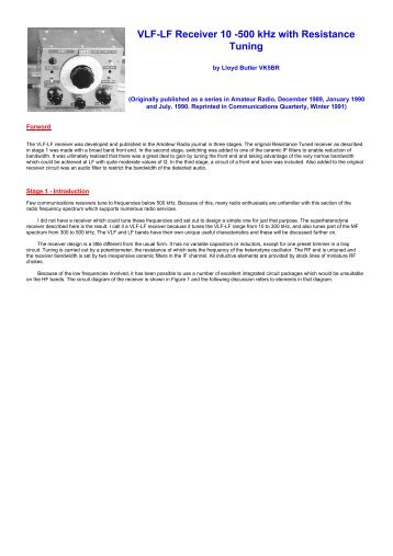 VLF-LF Receiver with Resistance Tuning