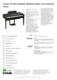 Yamaha CVP 505 CLAVINOVA VERSATILE Digital- Piano (Dark ...