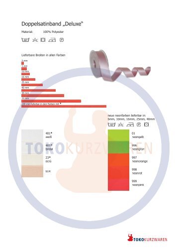 Farbkarte Doppelsatinband.indd - TOKO-Kurzwaren