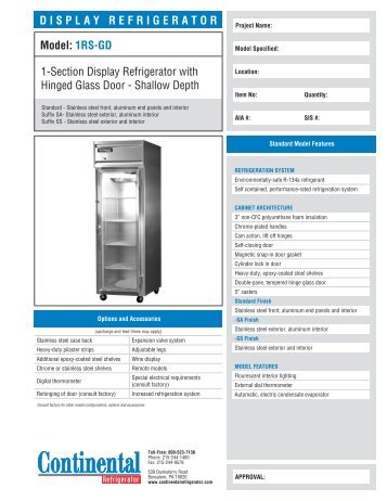 1RS-GD - Continental Refrigerator