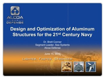 Design and Optimization of Aluminum Structures for the 21st ... - NSRP