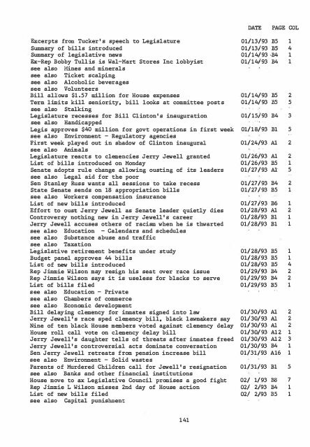 ARKANSAS DEMOCRAT-GAZETTE INDEX AN ARKANSAS INDEX ...