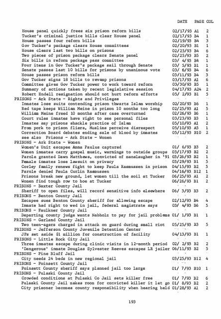 ARKANSAS DEMOCRAT-GAZETTE INDEX AN ARKANSAS INDEX ...