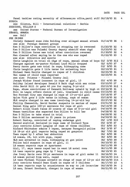 ARKANSAS DEMOCRAT-GAZETTE INDEX AN ARKANSAS INDEX ...