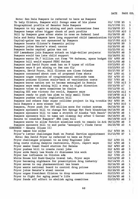 ARKANSAS DEMOCRAT-GAZETTE INDEX AN ARKANSAS INDEX ...