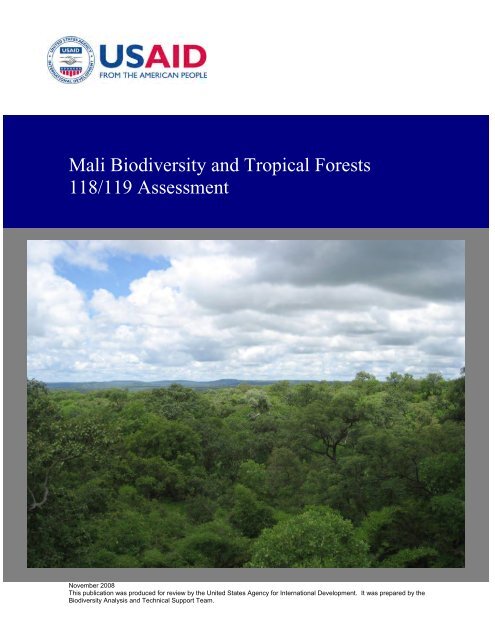 Mali Biodiversity and Tropical Forests 118/119 Assessment