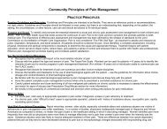 Community Principles of Pain Management - Compassion and ...