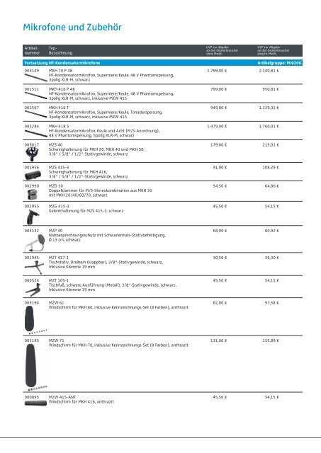 Hochfrequenz-Tonübertragungstechnik - Sennheiser