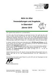 Aktiv im Alter - JÃ¤nner 2010 - Gemeinde Oberndorf in Tirol