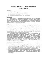 Lab #7: Analog I/O and Closed Loop Programming - WVU ...