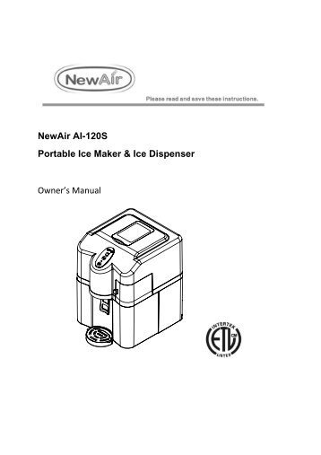 Newair AI-120S Portable Ice Maker & Ice Dispenser ... - Air & Water