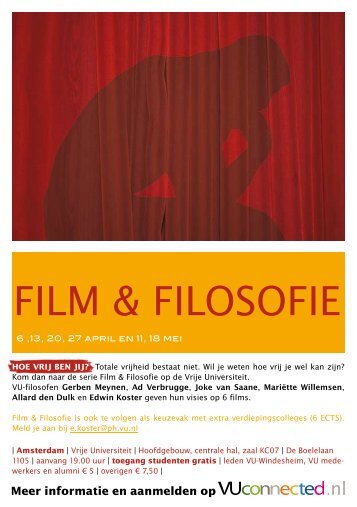 Film & FilosoFie - Faculteit der Wijsbegeerte, Vrije Universiteit ...