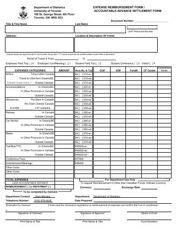 expense reimbursement form / accountable advance settlement form