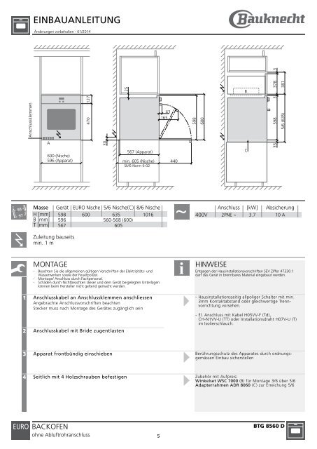 Einbauanleitungen 2014