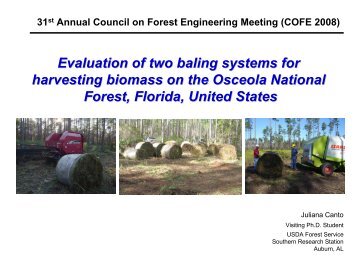 Evaluation of two baling systems for harvesting biomass on the ...